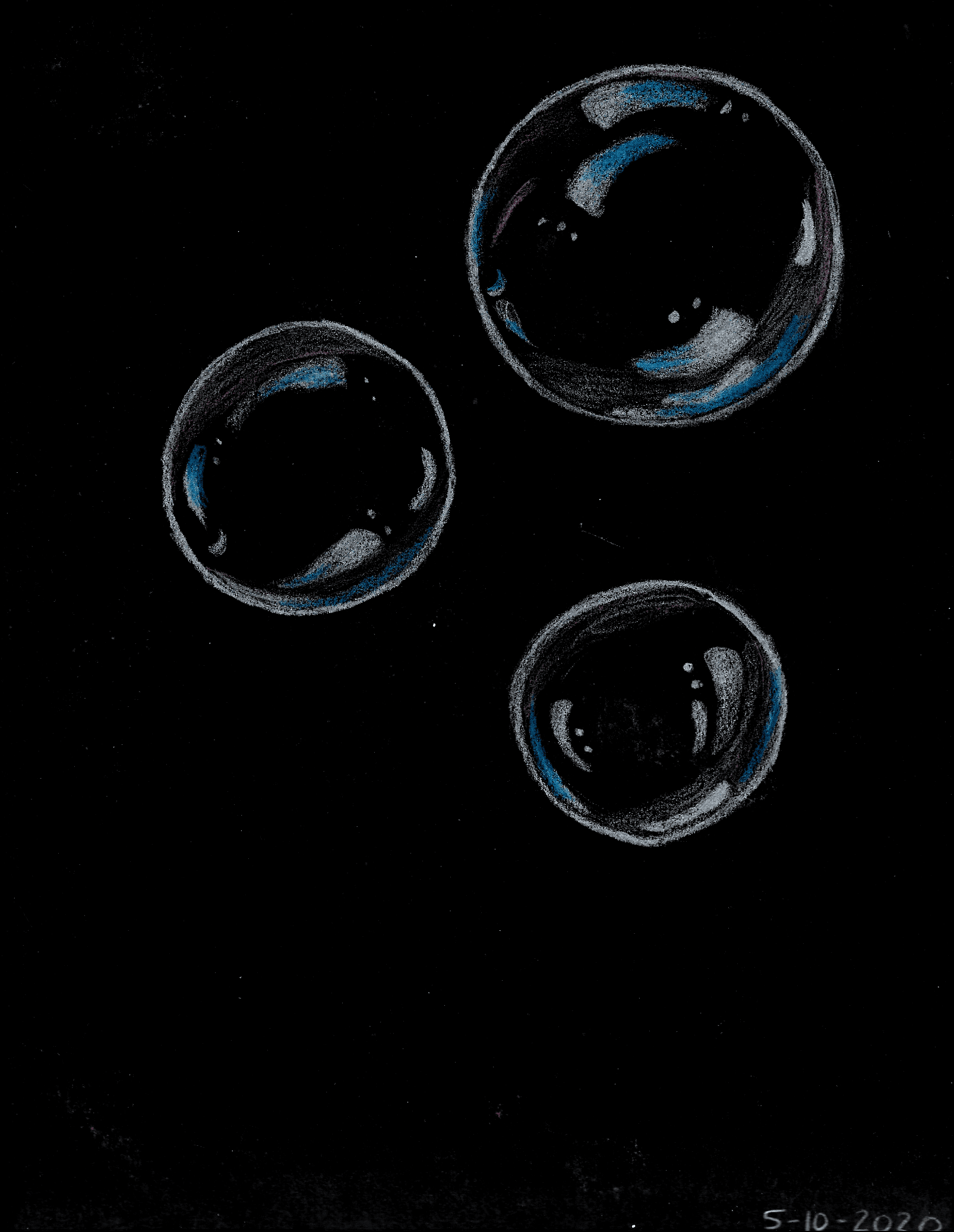 Bubbles art piece by Eunice Schwaab