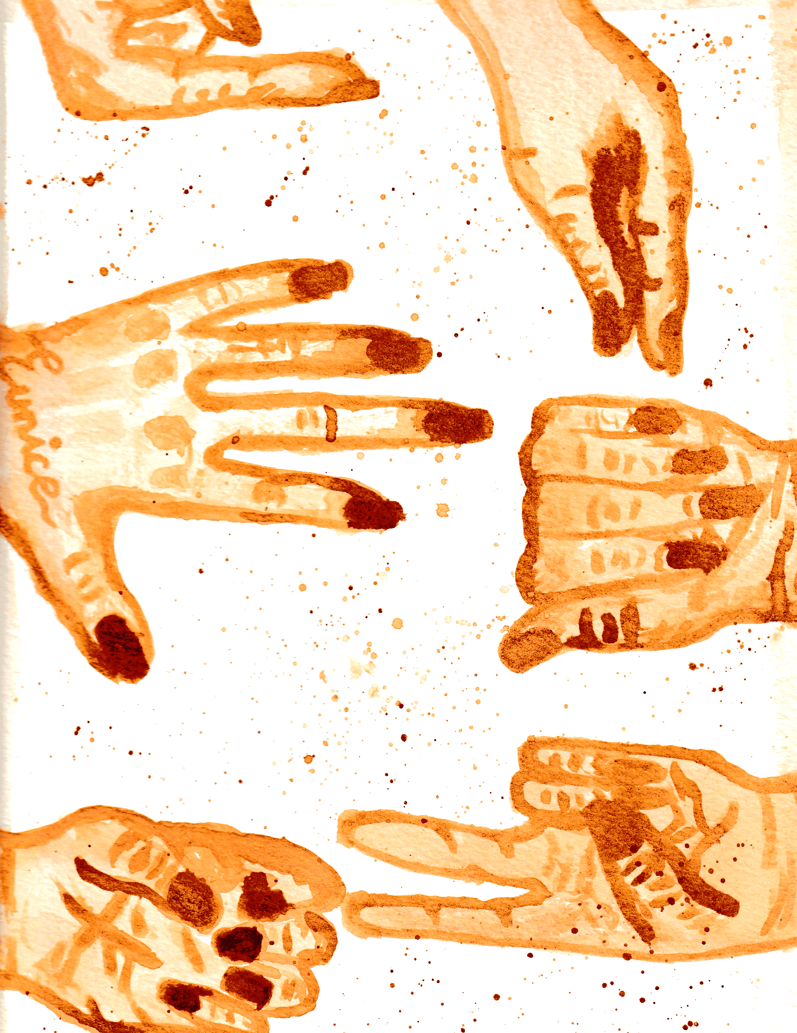 Hands art piece by Eunice Schwaab